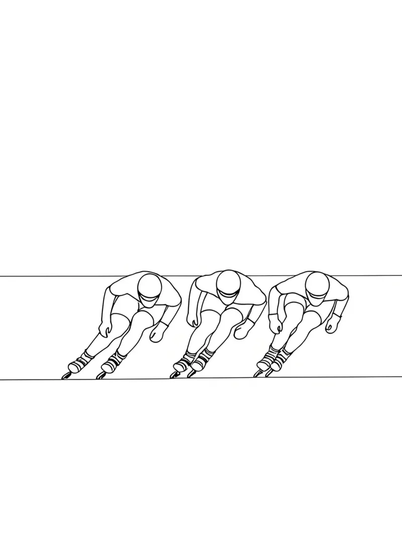 Rollerblade - Linea d'arte minimalista pellicola backlit da Viv Line Art