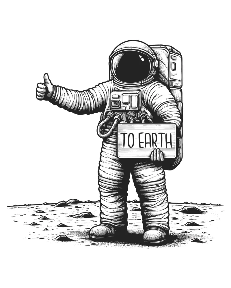 astronauta autostoppista pellicola backlit da 🥝 KIWI STORE