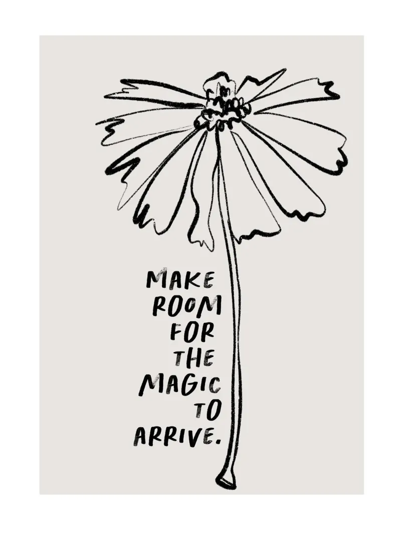 Golden Mantras No 9 poster con telaio in legno da treechild