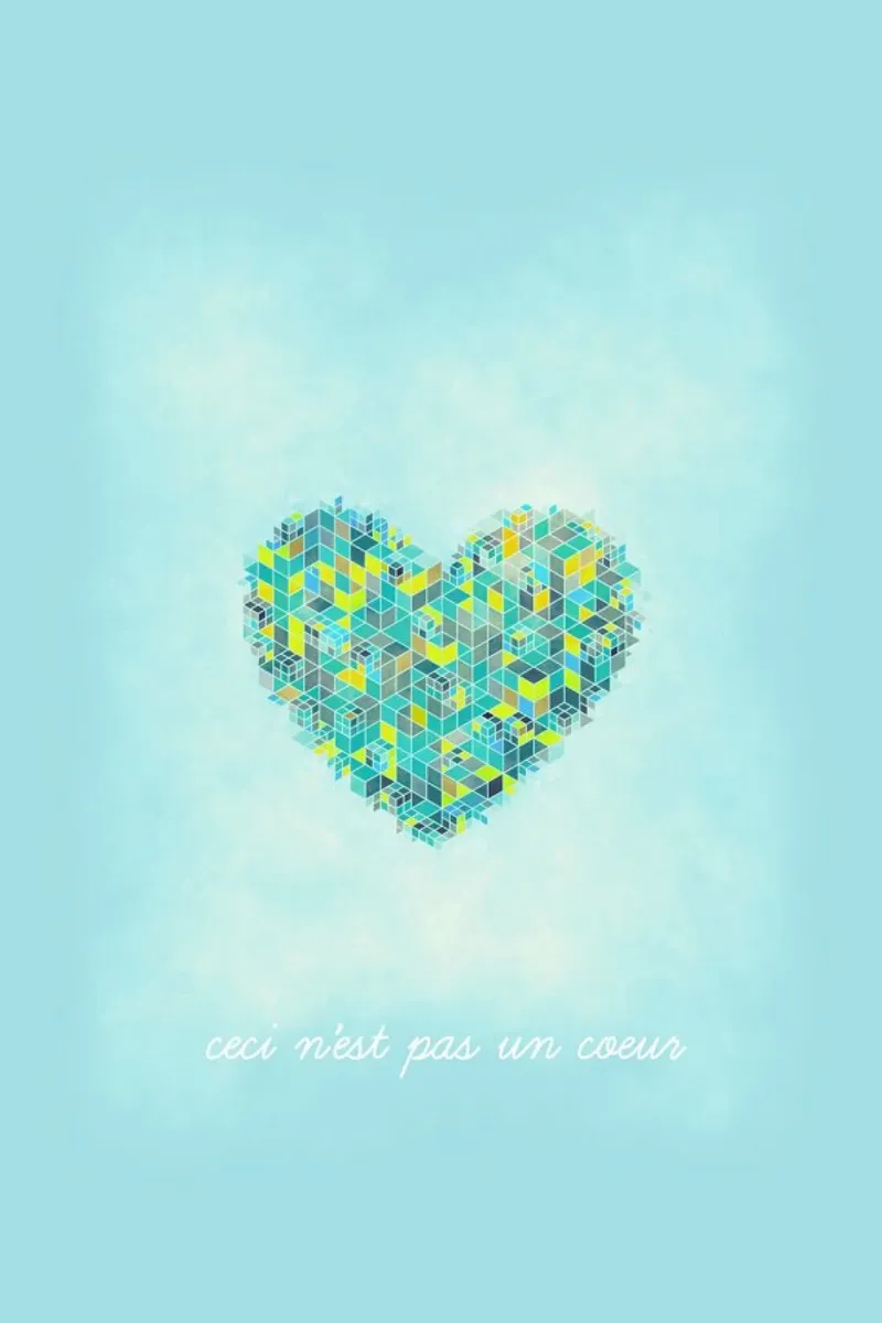 Ceci n'est pas un cœur poster con telaio in alluminio da Angelo Cerantola