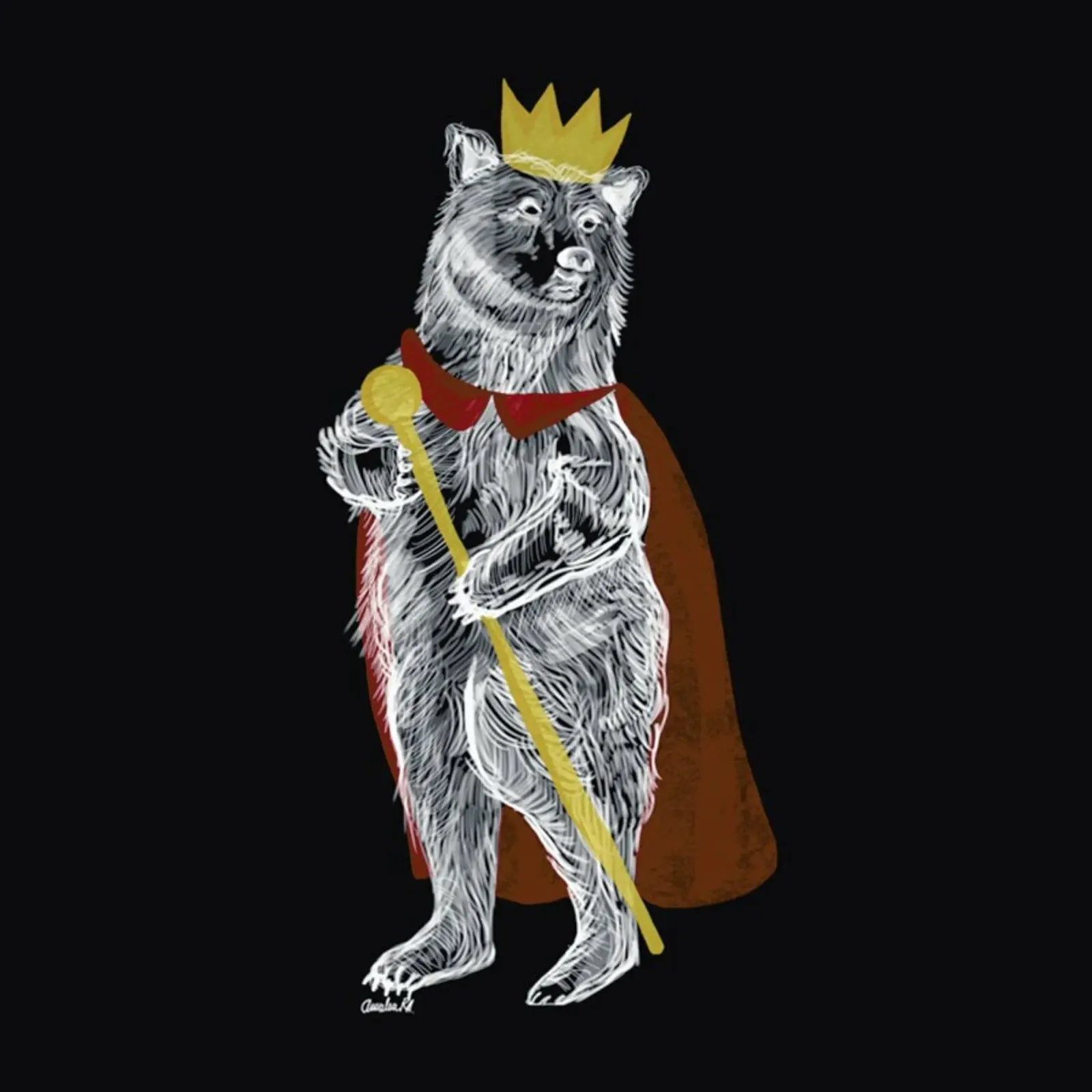 King Bear tela con Cornice a cassetta da Amalia Restrepo