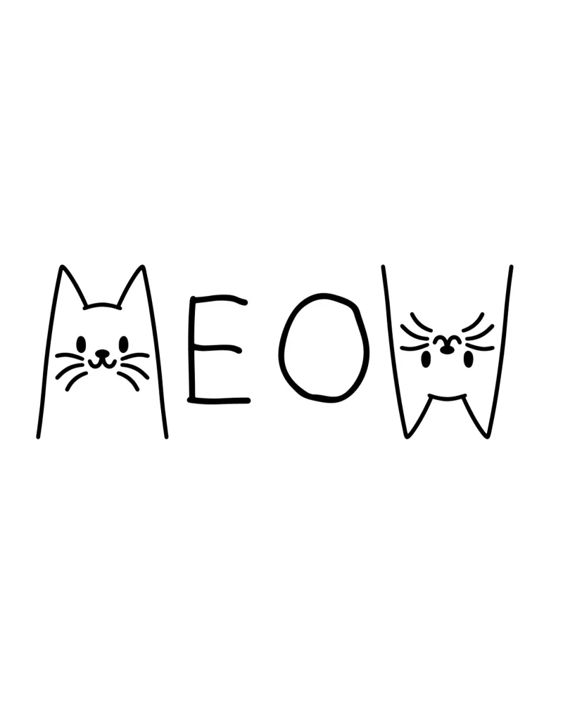 katten miauwen poster van 🥝 KIWI STORE