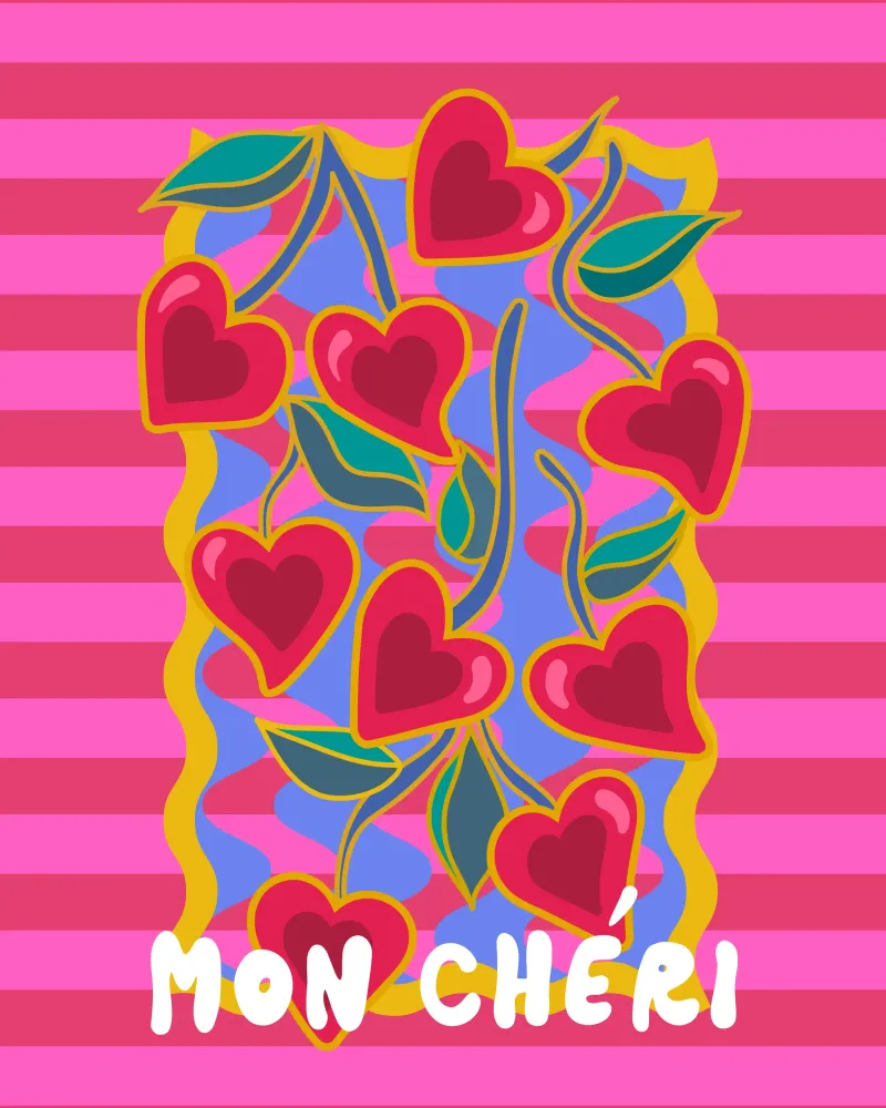 Mon Chéri | Amore alluminio dibond da Ana Paniagua Design