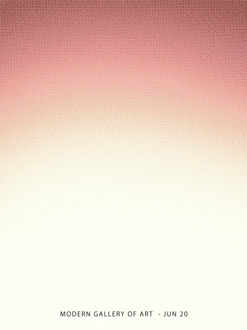Orange Gradient, Abstract Leinwand mit Schattenfugenrahmen von Peaches Art Prints