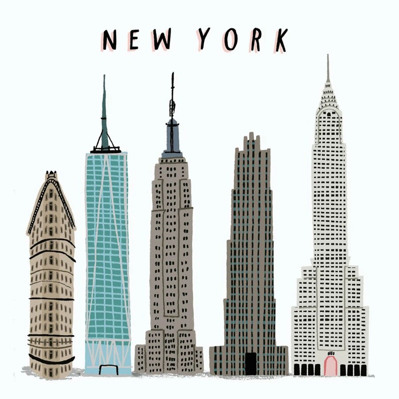 Edificios de Nueva York poster de Alex Foster