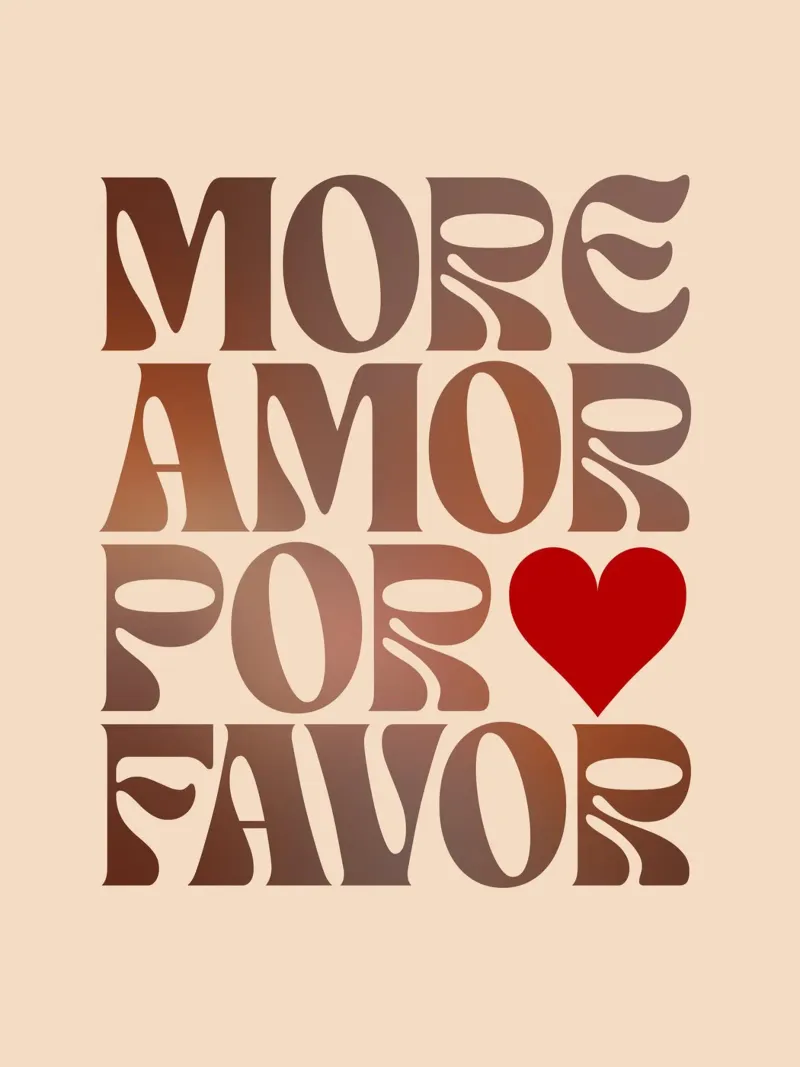 Mehr Liebe bitte - Mokka-Mousse-Liebe Hahnemühle von Dominique Vari Words
