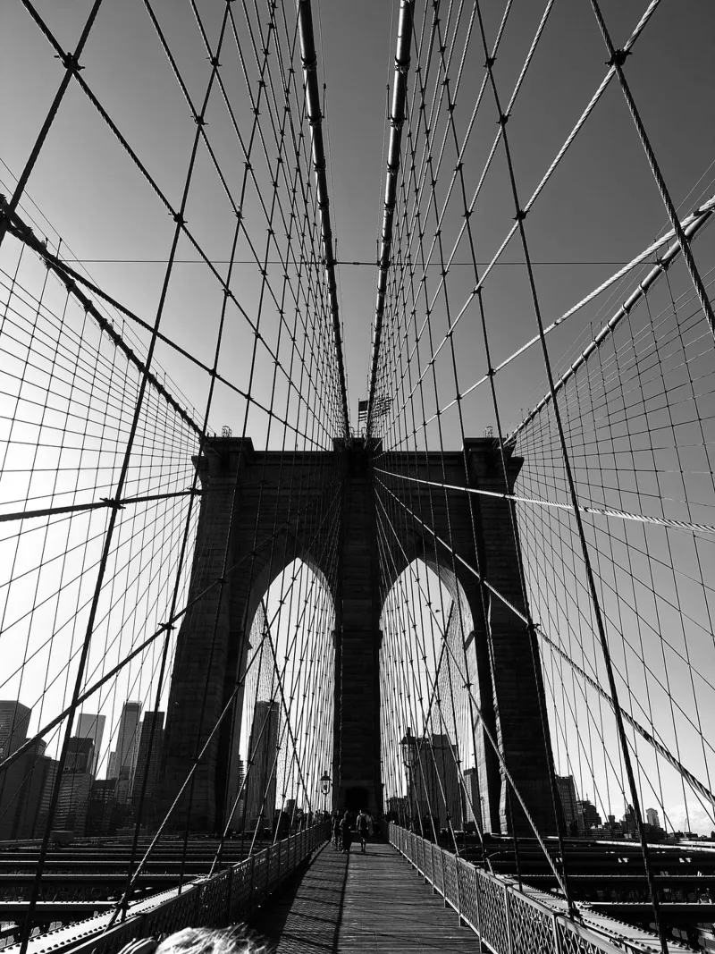 Brooklyn Bridge pellicola backlit da Flo Klein