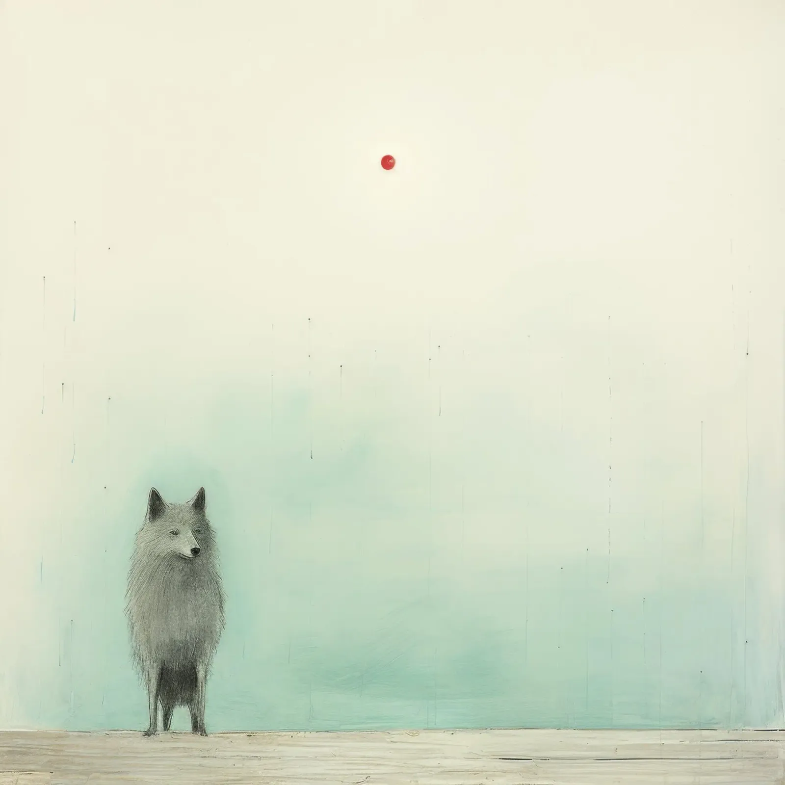 Lupo Minimo 2 carta hahnemühle da Minimal Animal Art