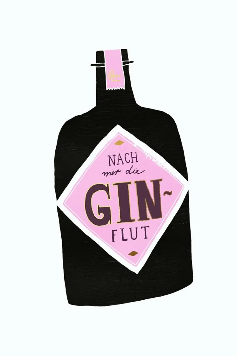 Gin poster con telaio in alluminio da typealive
