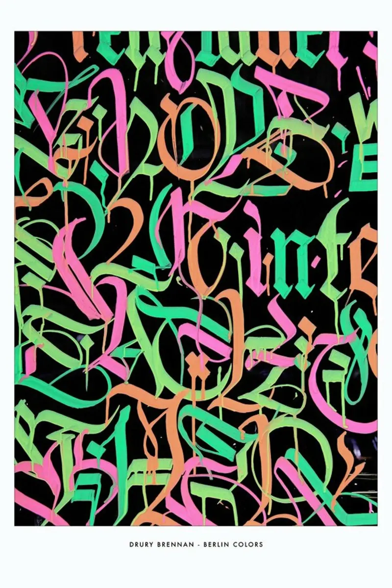 Berlin Colour poster with aluminum frame by Drury Brennan