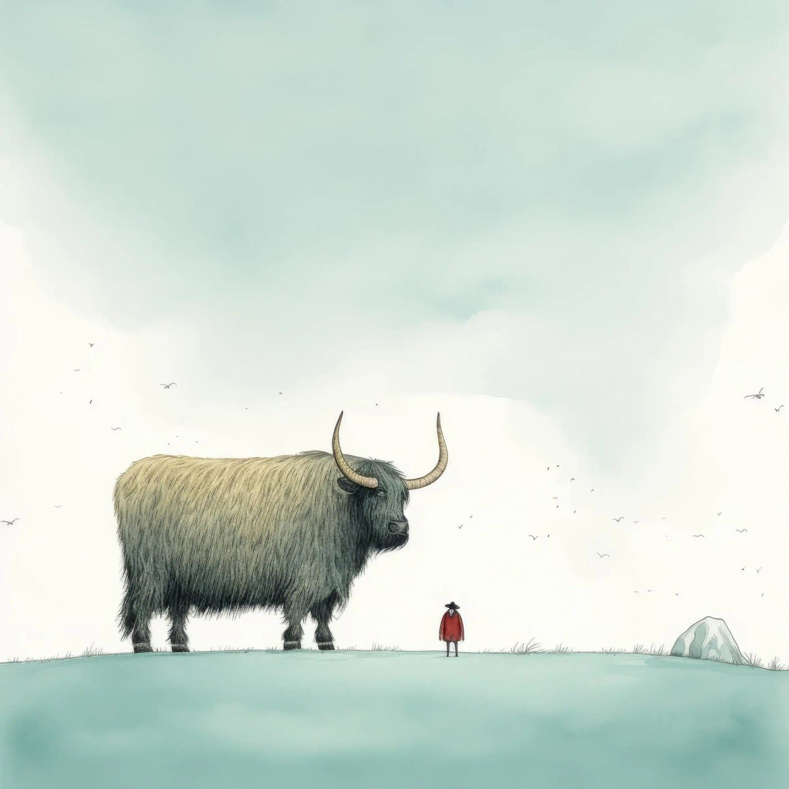 Minimo Yak 3 pellicola backlit da Minimal Animal Art