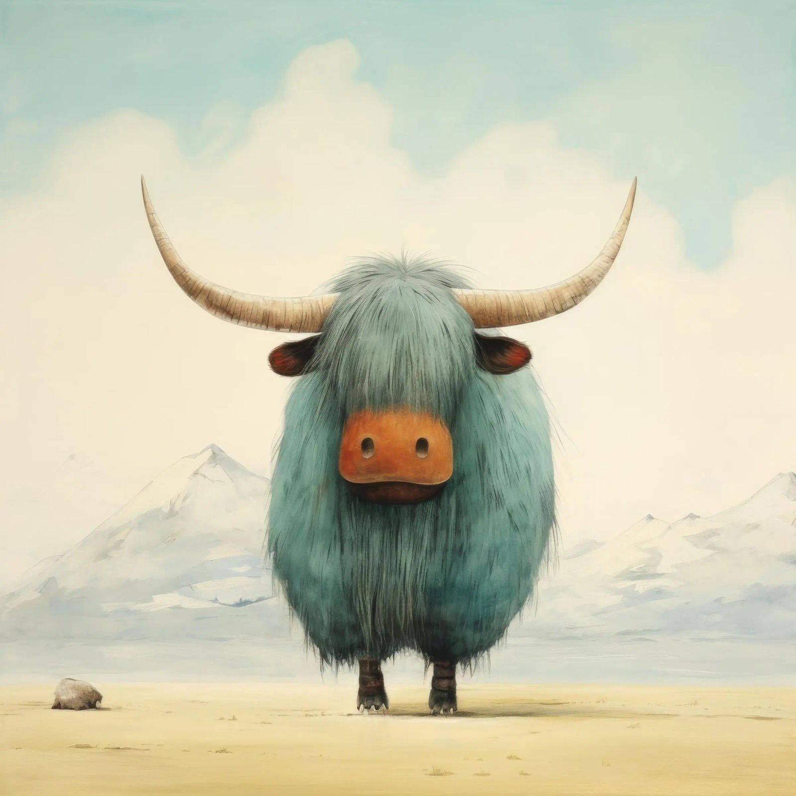 Minimo Yak 4 pellicola backlit da Minimal Animal Art