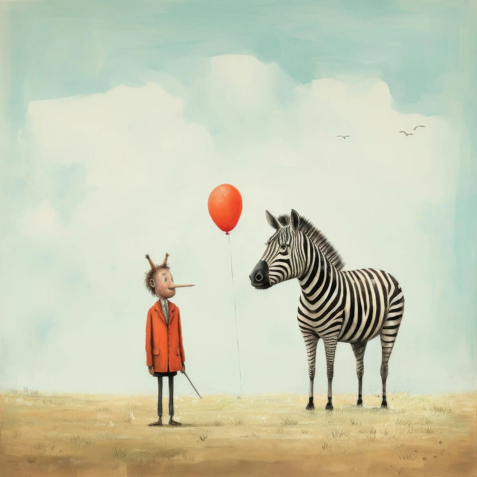 Zebra minima 1 poster da Minimal Animal Art