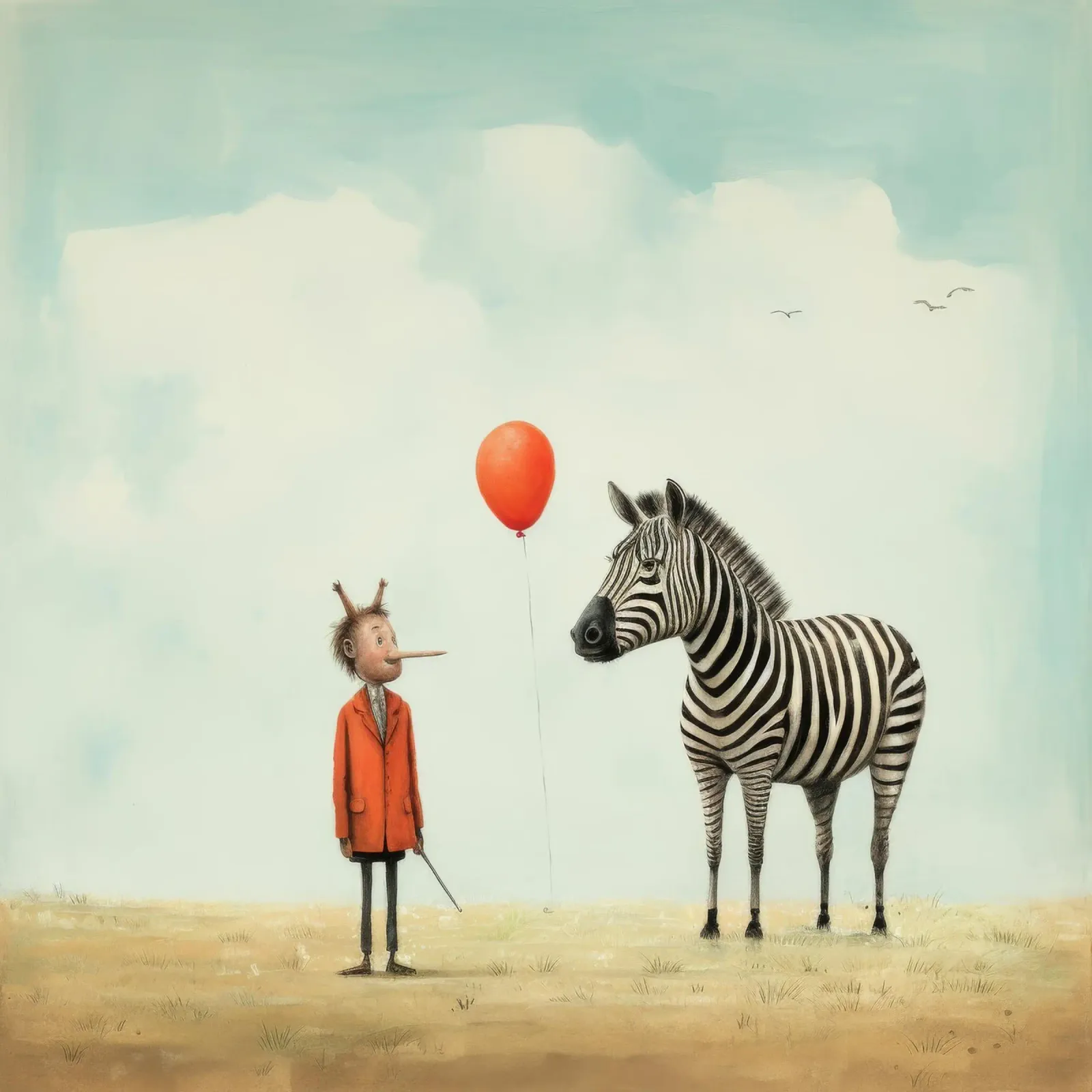 Zebra minima 1 poster da Minimal Animal Art