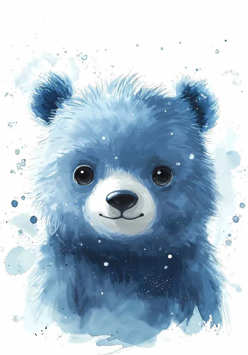 Blue Bear Cub - Monochromatic Charm pellicola backlit da Manh beo