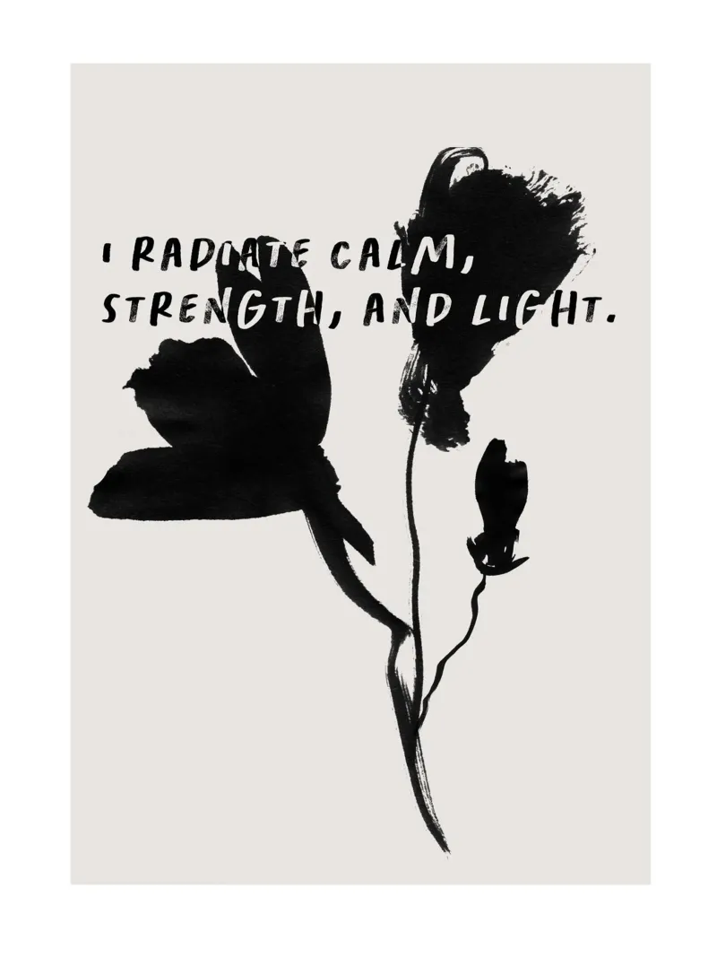 Golden Mantras No 16 poster con telaio in legno da treechild