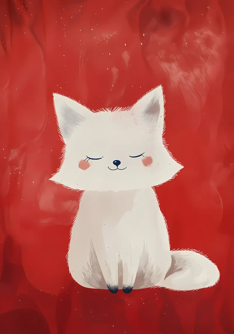 Calm Kitty Red pellicola backlit da Manh beo