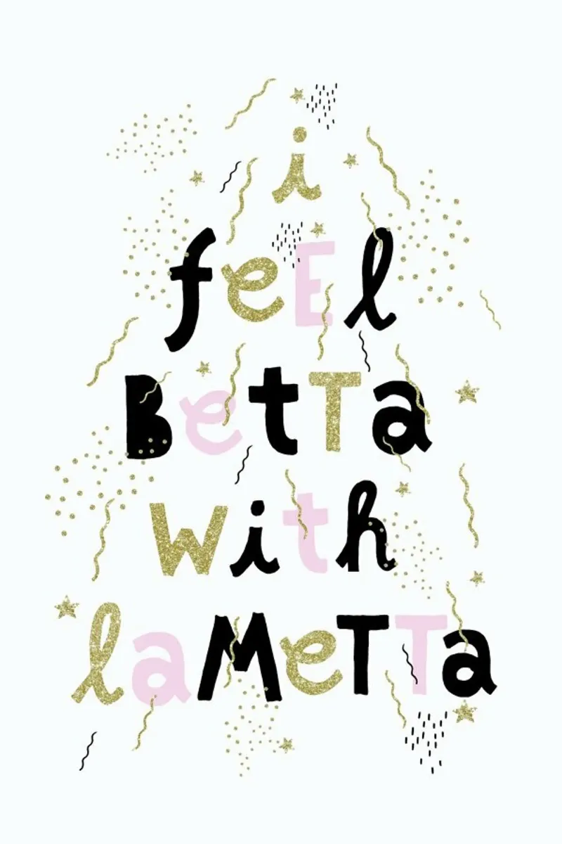 Betta Lametta poster con telaio in alluminio da typealive