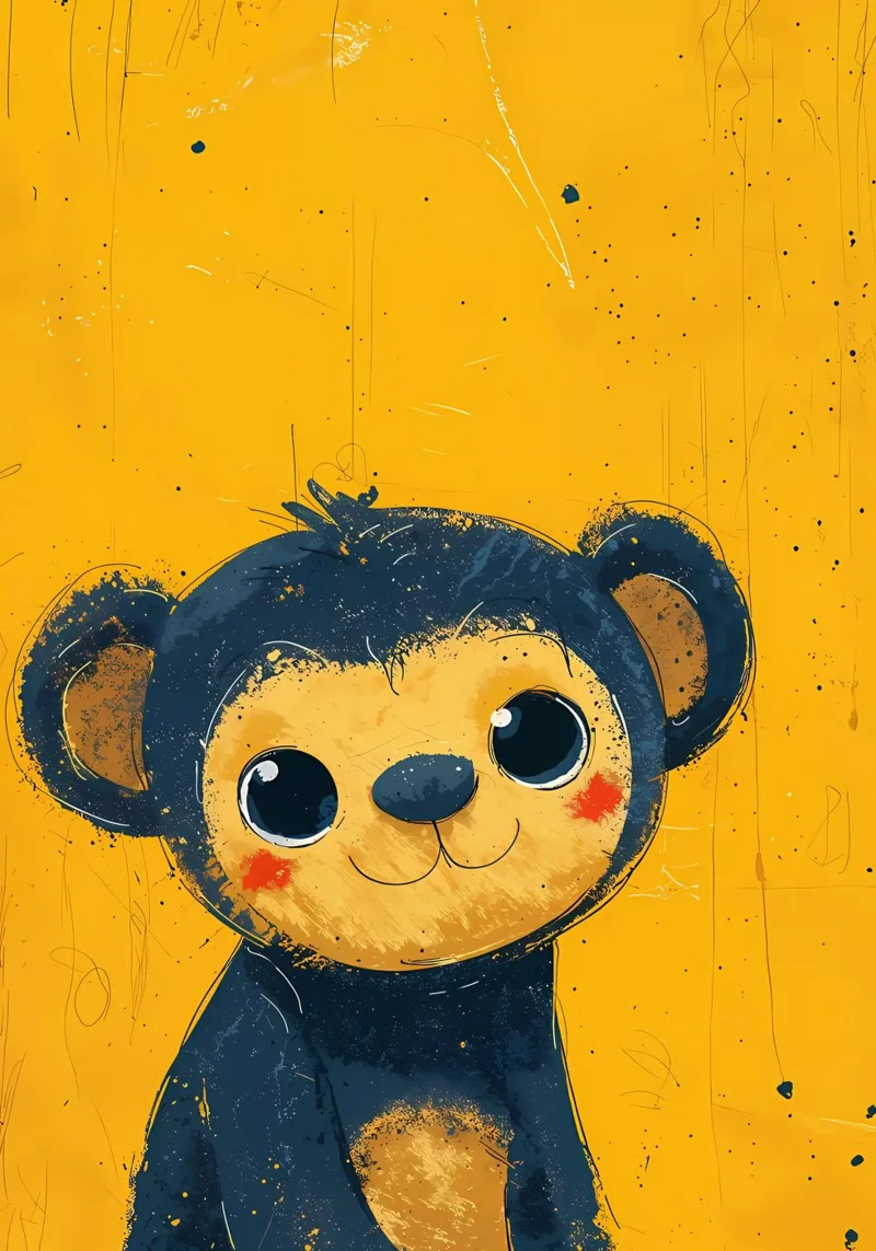 Cheeky Monkey Art_ Vibrant Mischief carta hahnemühle da Manh beo