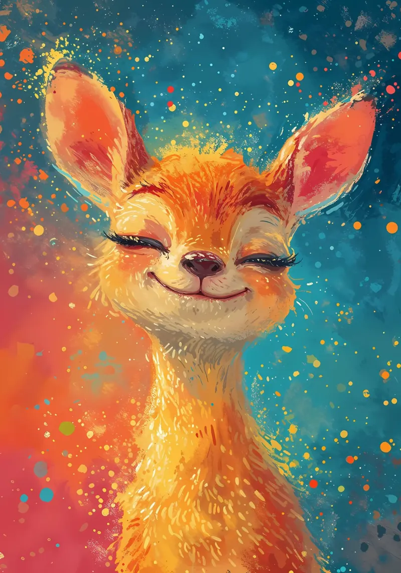 Allegro cerbiatto stellato poster con telaio in plastica da Manh beo