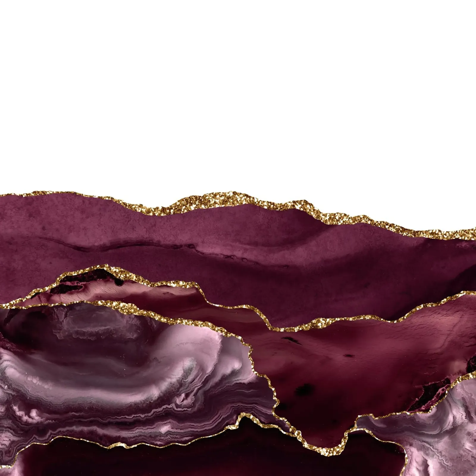 Texture agata bordeaux e oro 25 poster con telaio in alluminio da Gemstone Textures