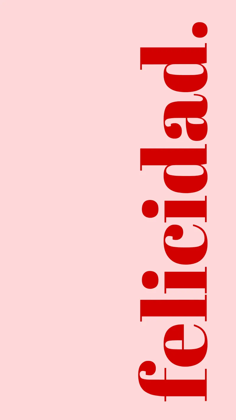 Happiness in Red - Design tipografico spagnolo pellicola backlit da Studio Mooodz