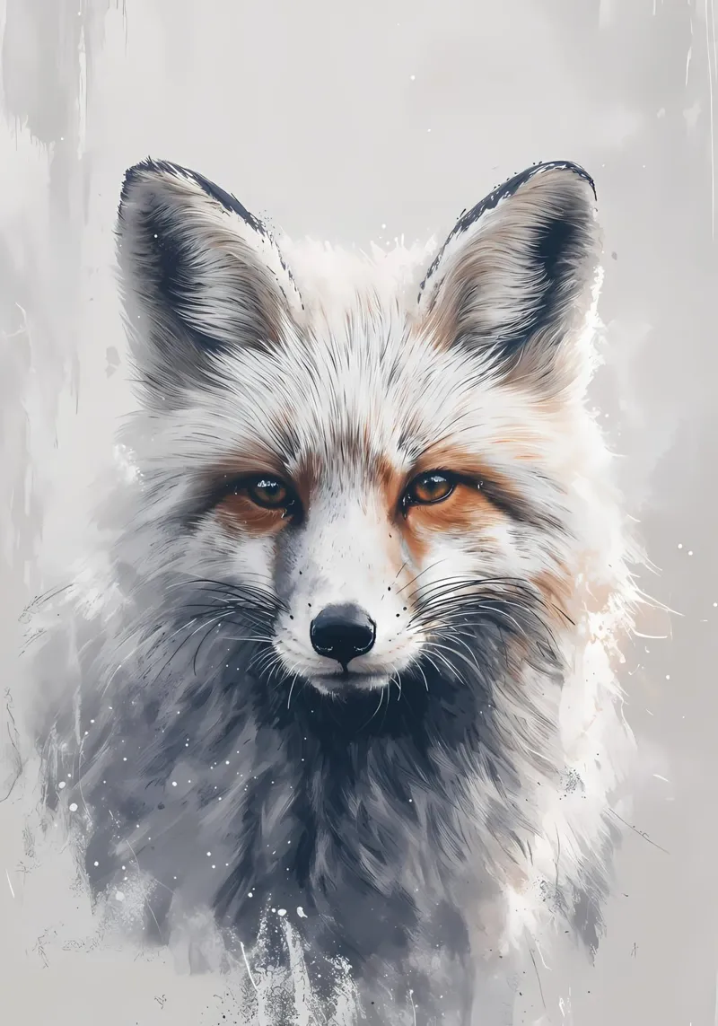 Sguardo maestoso della volpe poster con telaio in legno da Manh beo