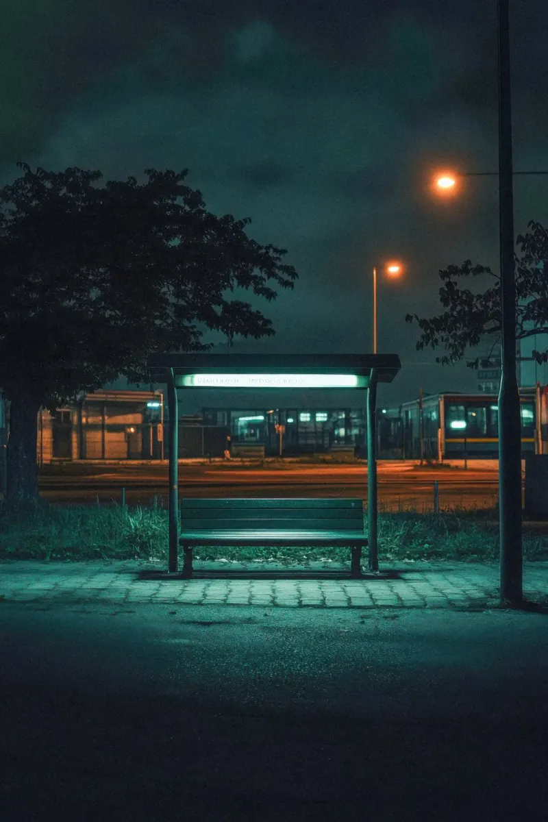Silent Waiting in Hanoi canvas by By Night