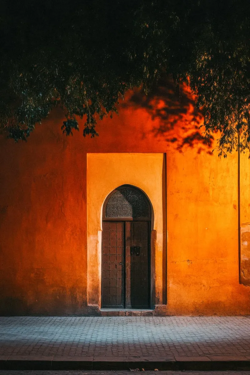 Mystical gateway to Marrakech at sunset canvas by By Night