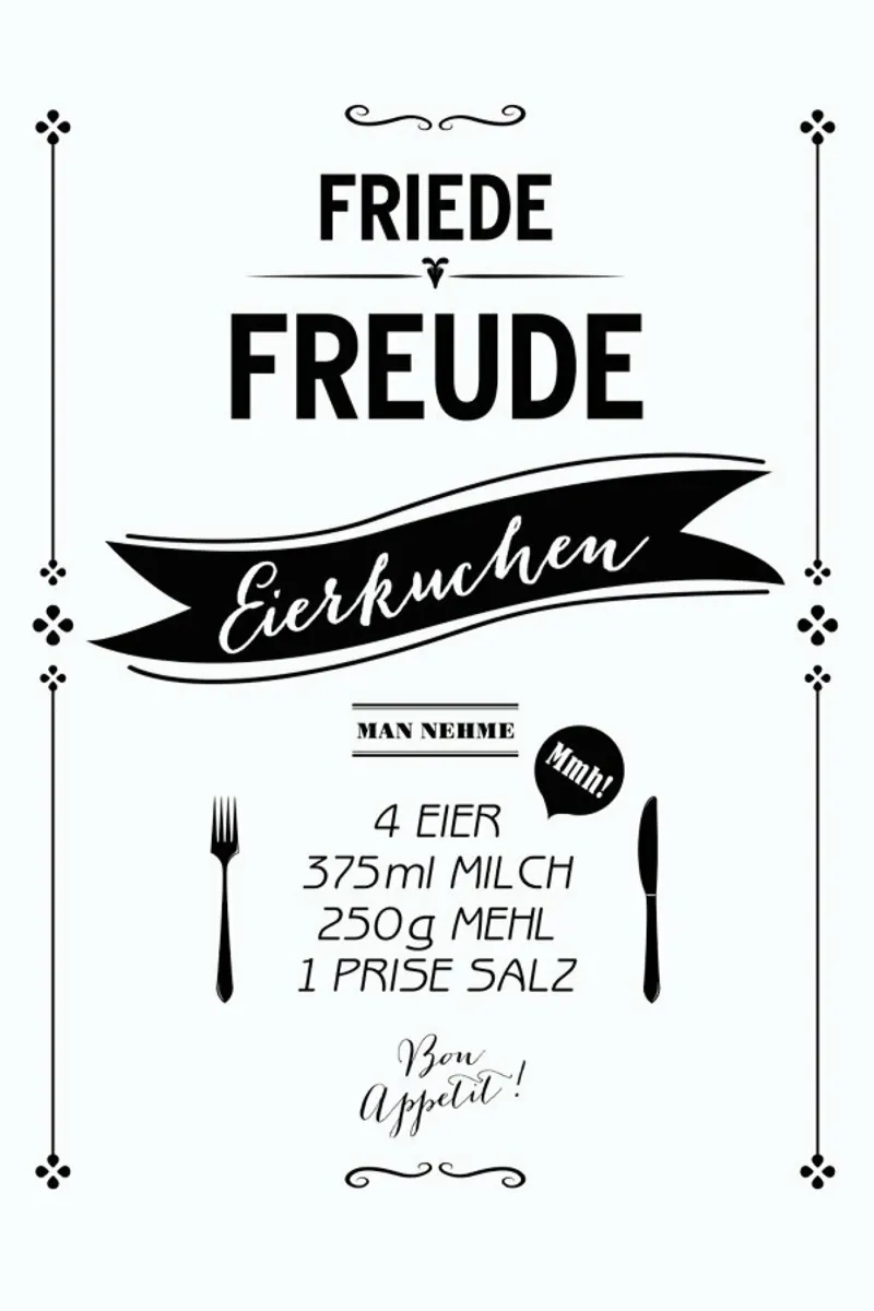 Eierkuchen poster con telaio in plastica da Amy & Kurt