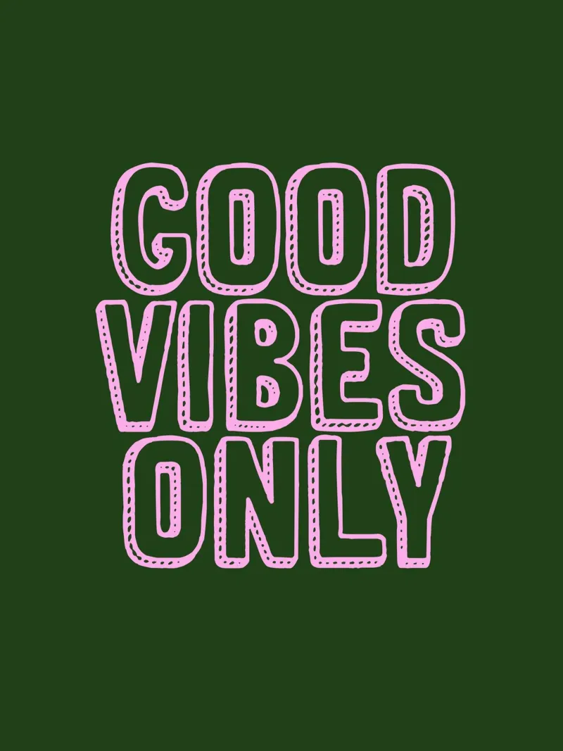 Good Vibes Only canvas with Floater frame by Wall of Words