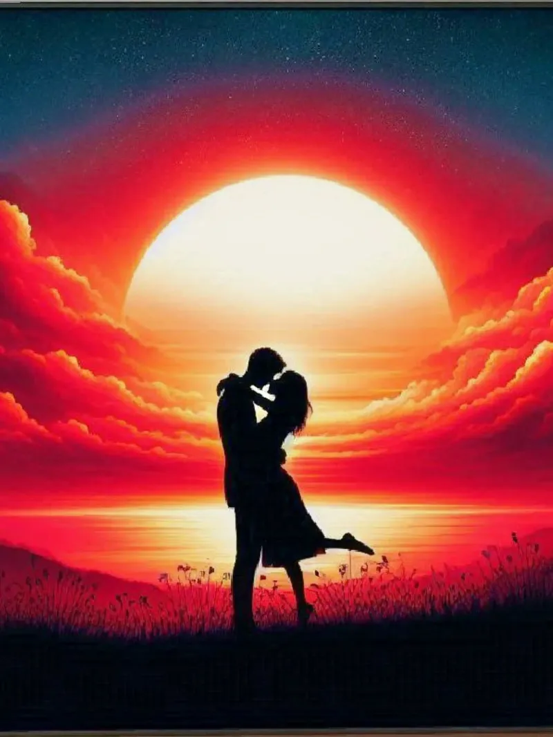 Amore sotto un cielo di fuoco pellicola backlit da ZARAH