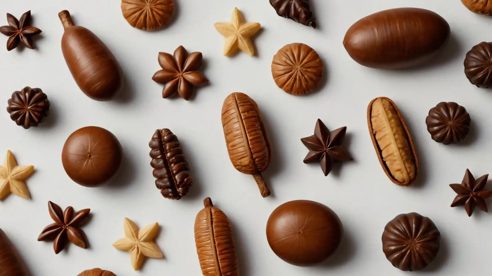 Sortiment sortierter Pralinen auf hellem Hintergrund Hahnemühle von DesignDoodle