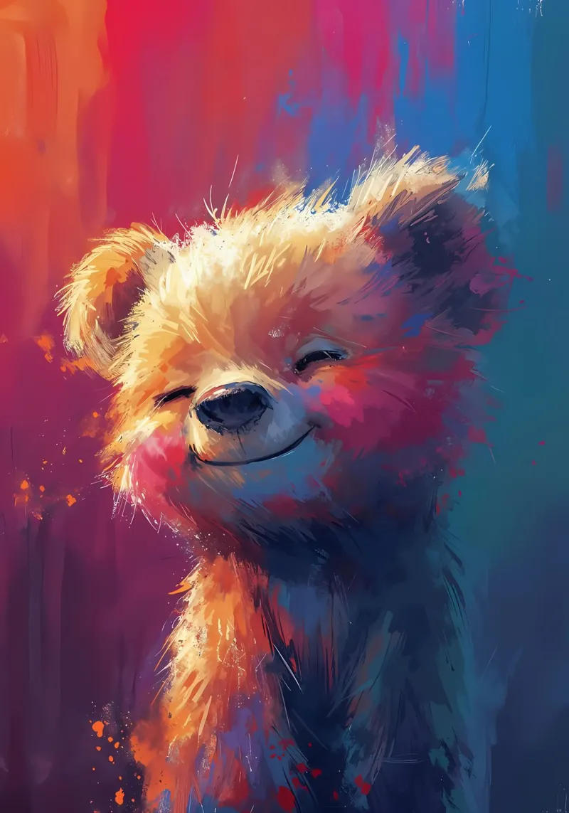 Fluff sorridente pellicola backlit da Manh beo