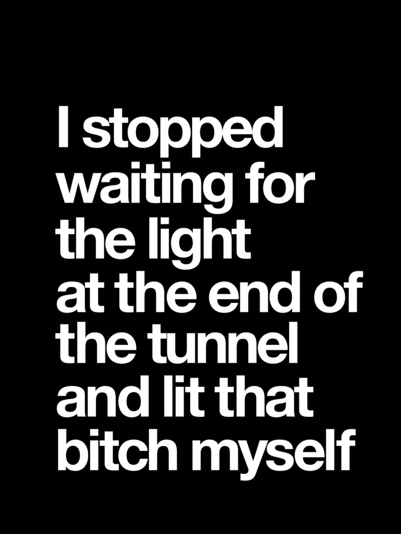I Stopped Waiting for the Light at the End of the Tunnel canvas by THE MOTIVATED TYPE