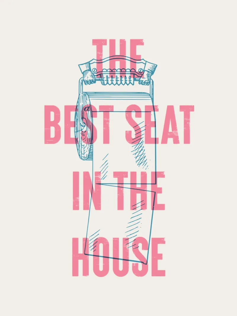 The Best Seat in the House canvas with Floater frame by Vintagrafica