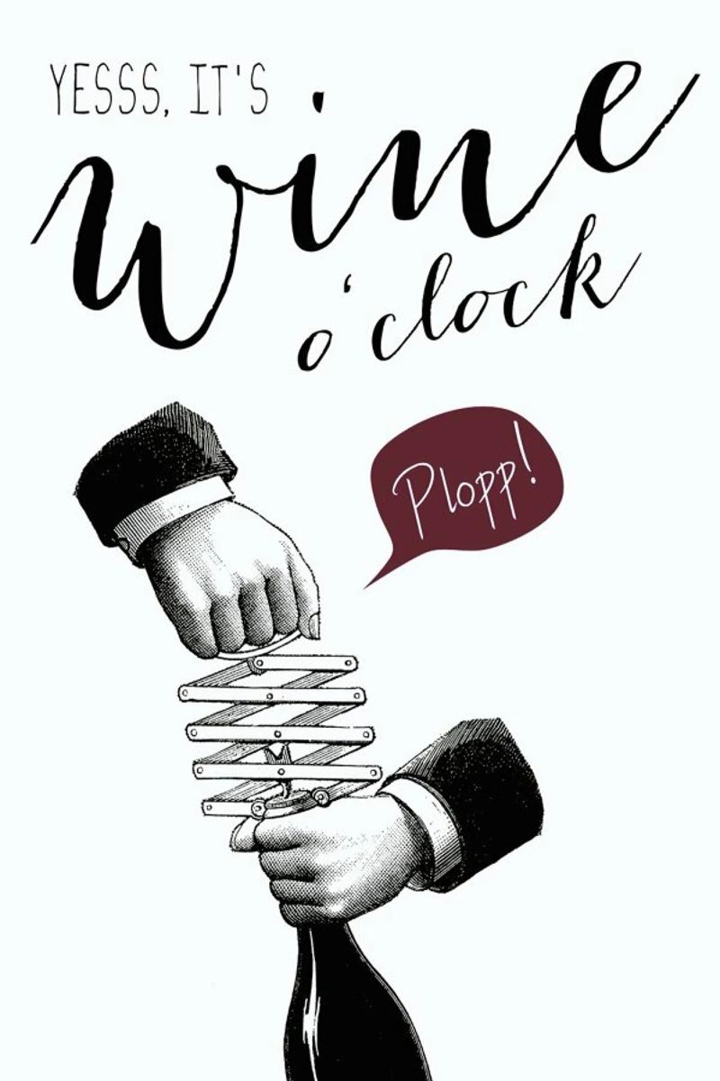 Wine o'clock plexiglass da Amy & Kurt