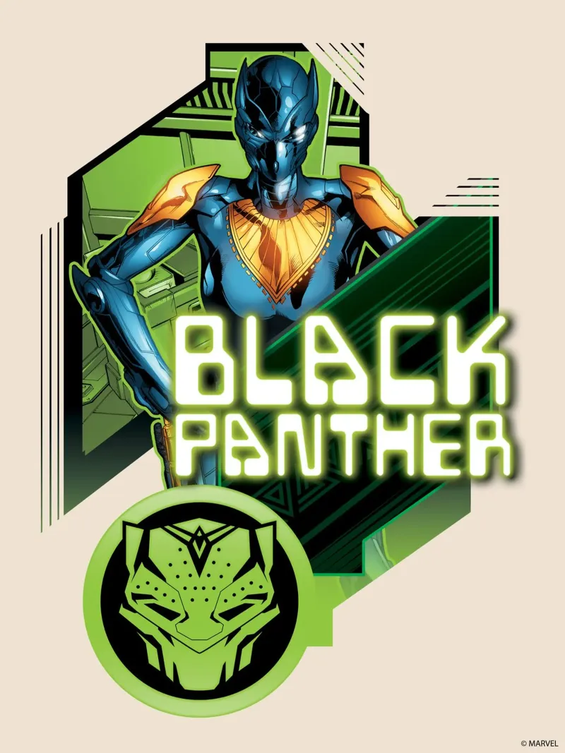 Black Panther alluminio dibond da MARVEL Designs by JUNIQE