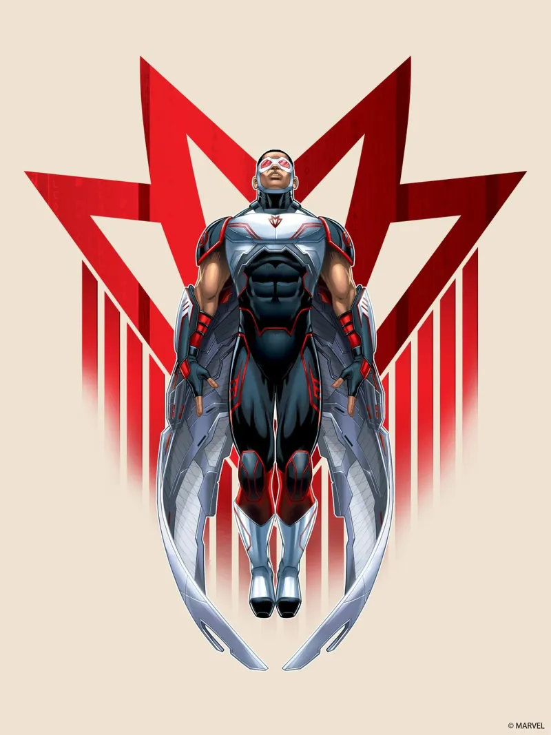 Falcon alluminio dibond da MARVEL Designs by JUNIQE