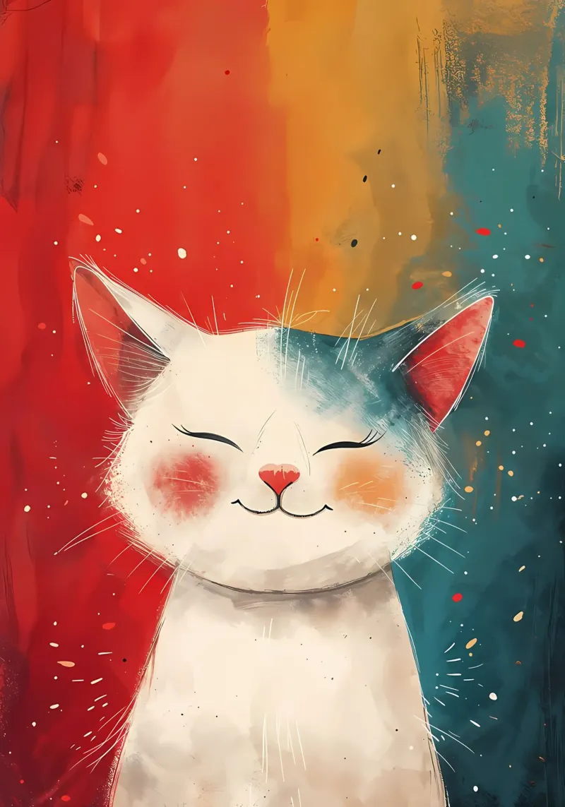 Zen Cat Meditation alu-dibond by Manh beo