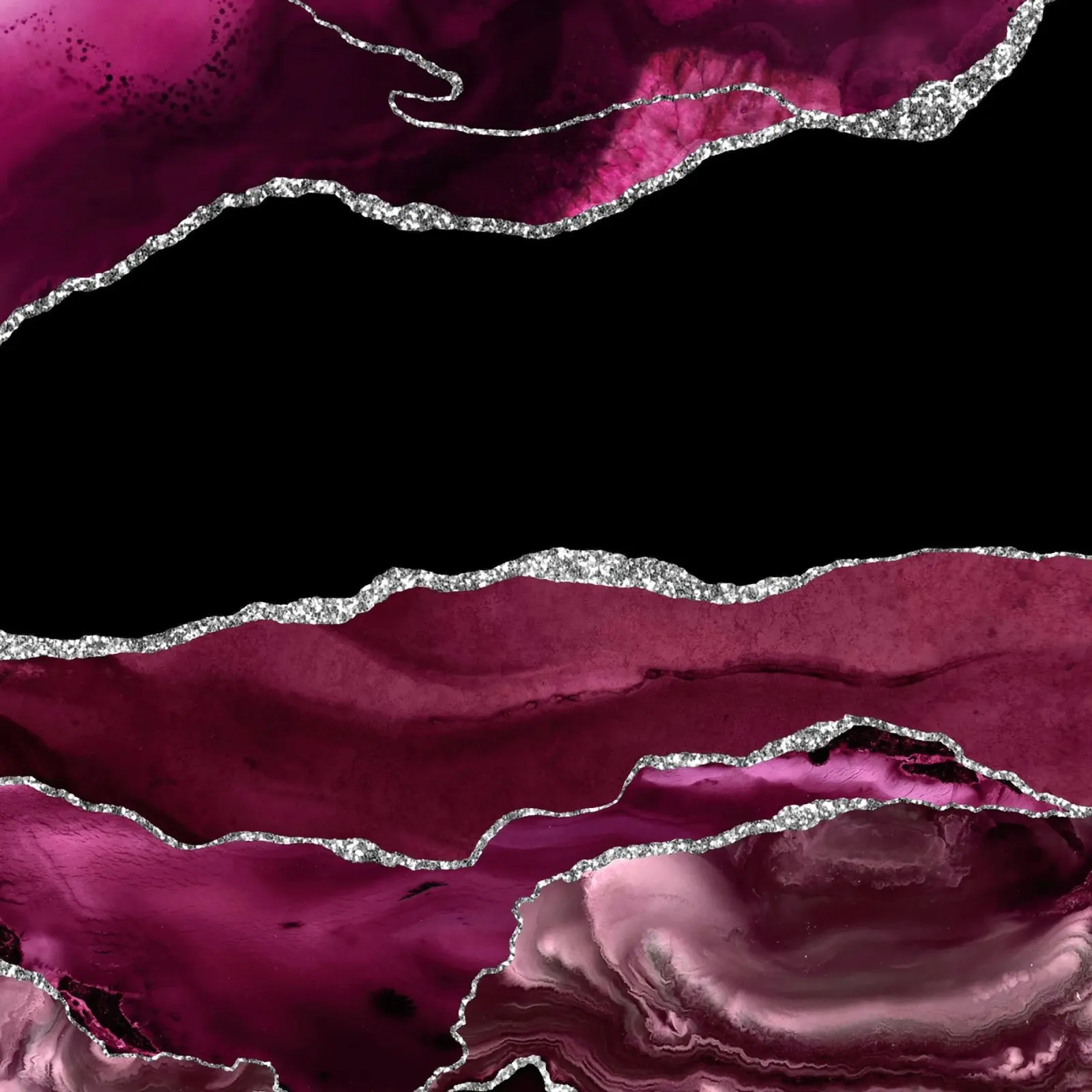 Burgunder & Silber Achat Textur 02 Acryl-Glas von Gemstone Textures