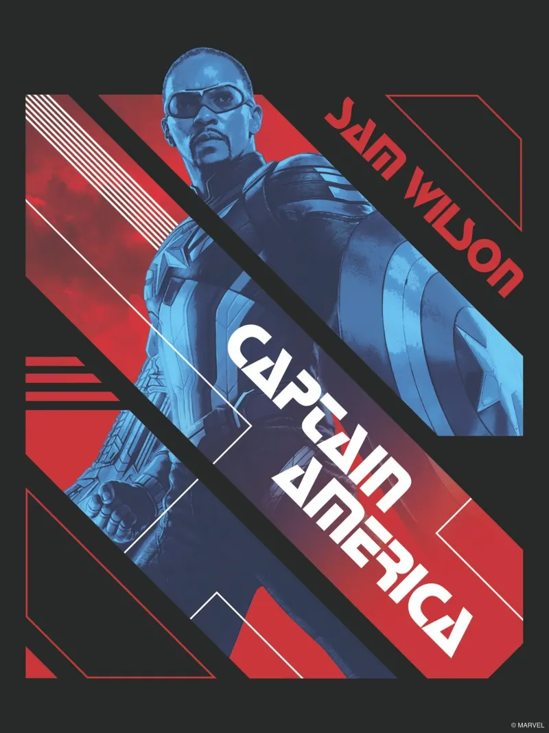 Sam Wilson - Captain America poster con telaio in plastica da MARVEL Designs by JUNIQE