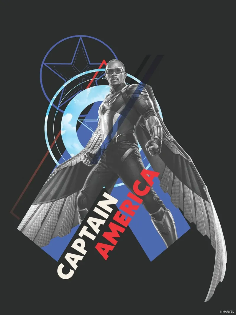 Captain America alluminio dibond da MARVEL Designs by JUNIQE