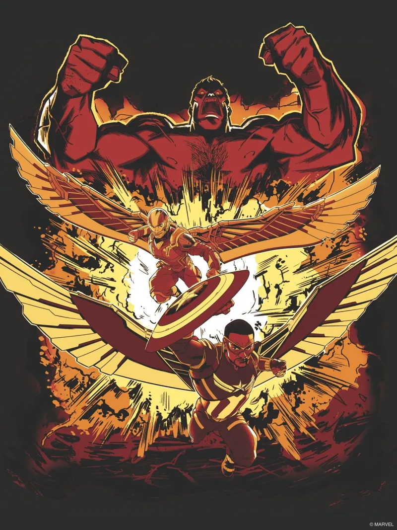 Avengers - Kampf der Superhelden alluminio dibond da MARVEL Designs by JUNIQE
