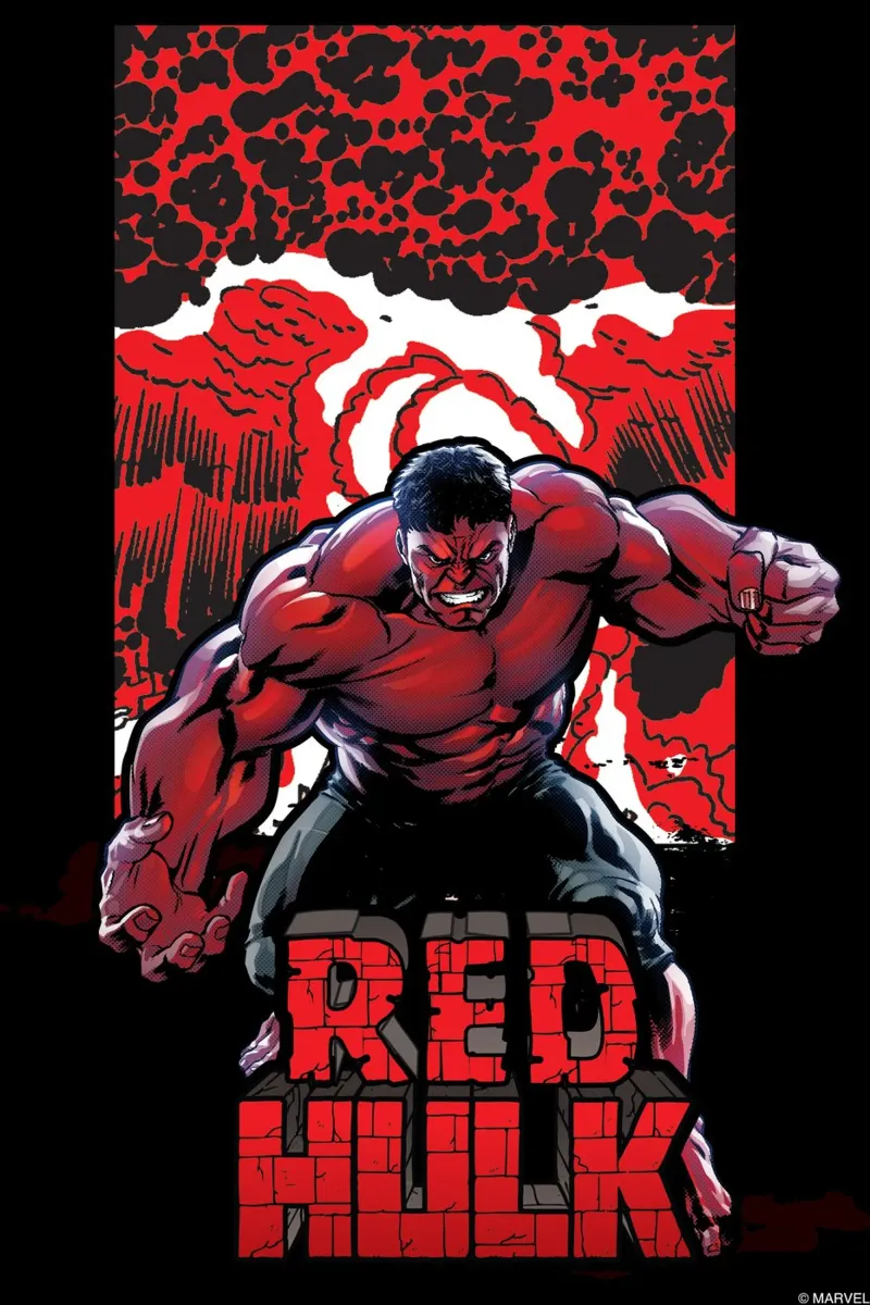 Red Hulk carta hahnemühle da MARVEL Designs by JUNIQE