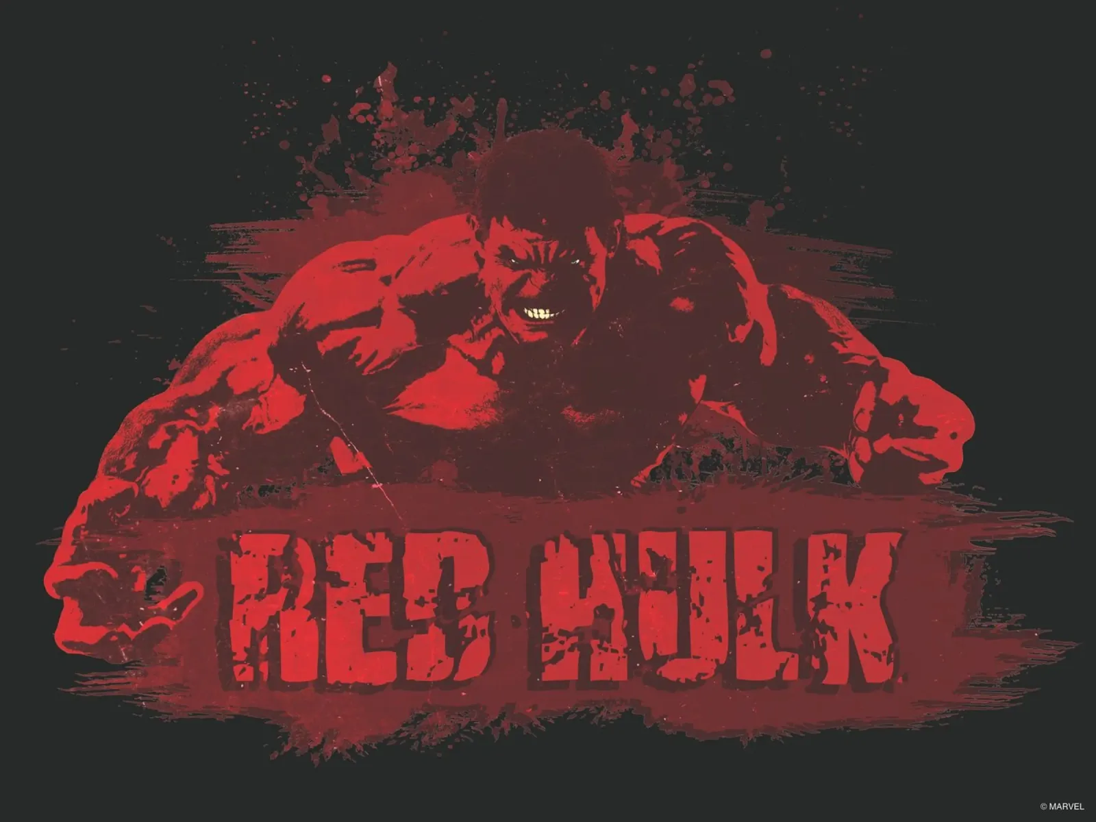 Red Hulk carta hahnemühle da MARVEL Designs by JUNIQE