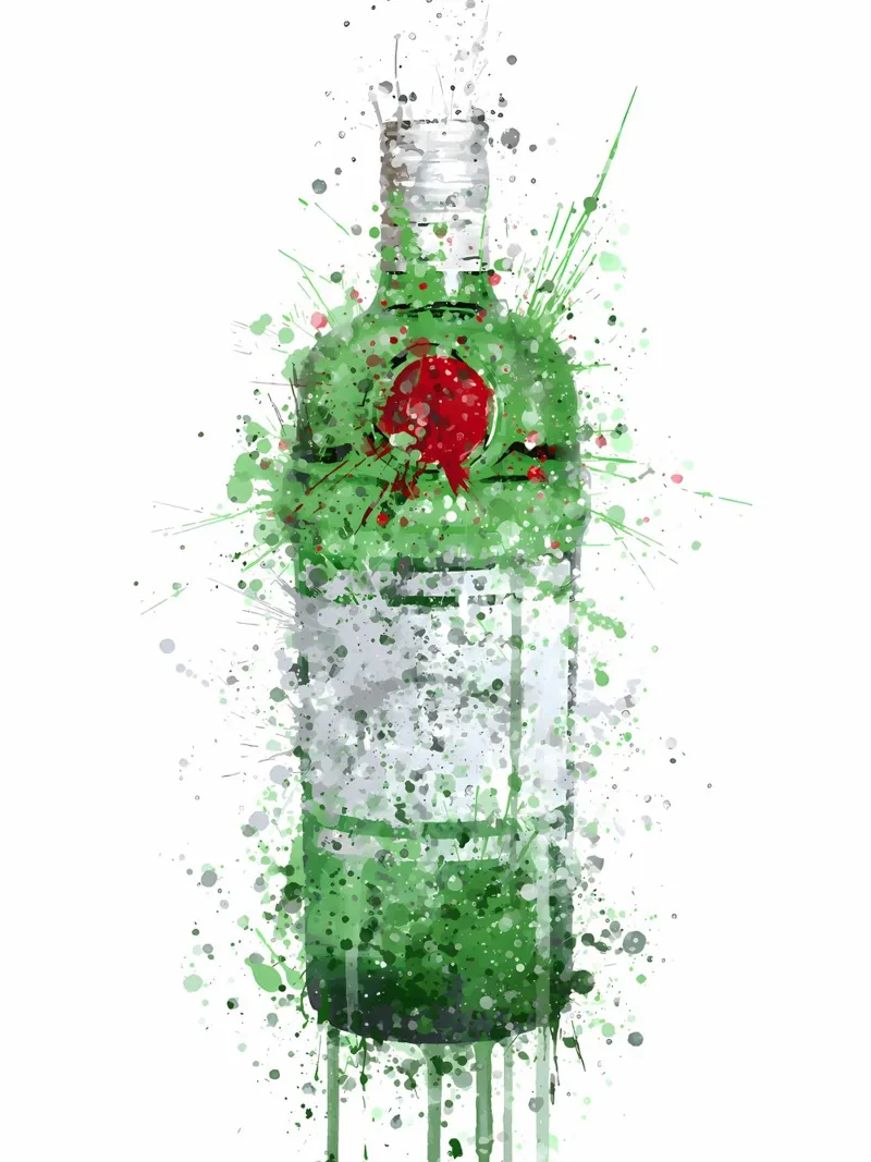 Tanqueray groene gin poster met aluminium frame van Coffee shop