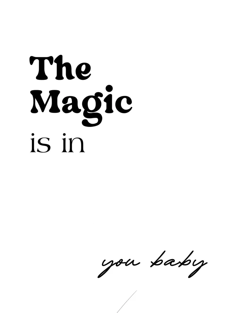 La magia è in te amore poster da YV TYPOGRAPHY