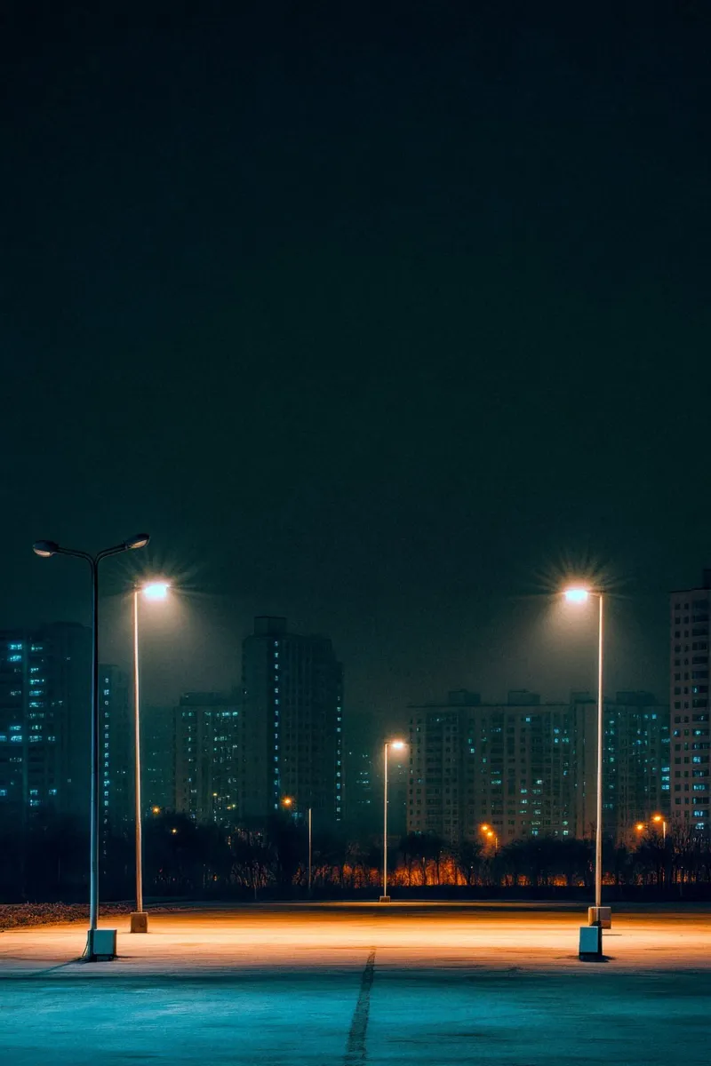 Pyongyang sotto i lampioni - Un'esplosione di solitudine urbana pellicola backlit da By Night