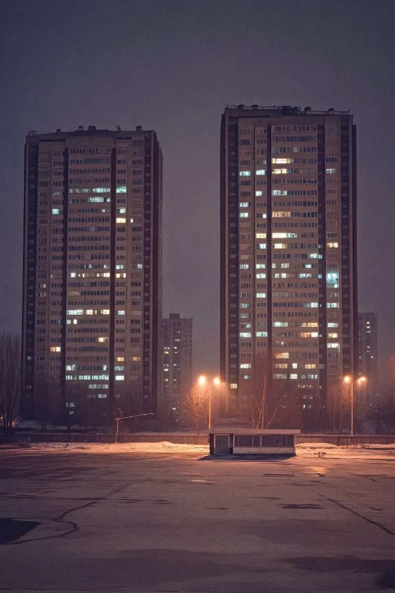 Le torri di Pyongyang pellicola backlit da By Night